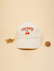 The Cherry Embroidery Baseball Cap Is A Birthday Gift From Mom To A Beautiful Girl. It Is Adjustable And Is The Perfect Choice For Daily Casual Wear, Family Gatherings. - Multicolor - View 4