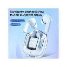 Air31 TWS 蓝牙 5.3 无线耳机 Type-C 透明高保真耳机 LED 电量数字显示 立体声耳机 适用于手机 - 查看 2