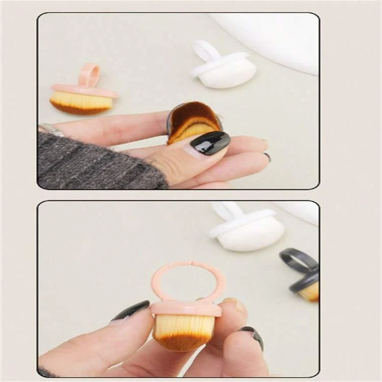 Cọ quét bụi hình vòng dùng để chuẩn bị móng trước khi vẽ móng, cọ mềm mịn để làm sạch bụi, dụng cụ làm móng nghệ thuật. - Xem 1