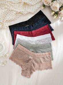 6pcs/Pack Women's Sexy Lace Panties - Multicolor - View 2