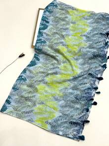 1pc Women's Fashion Silk Scarf, Simple & Elegant Design Shawl, New Breathable Tassel Wrap, Versatile Outdoor Sun Protection Beach Scarf, Headscarf - Multicolor - View 3