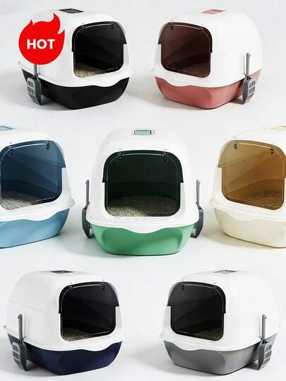 Questa lettiera chiusa presenta un design minimalista e moderno. Il design antiodore con apertura frontale impedisce efficacemente la fuoriuscita della lettiera. Questa lettiera completamente nascosta si integra perfettamente nell'arredamento della casa, diventando un vero e proprio elemento d'arredo.