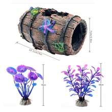 1 Coral Reef Decoration, 1 Starfish Bucket, 6pcs Aquarium Decorative Plants (Multiple Sets Available), Suitable For Betta Fish Tank Decor - A - View 23