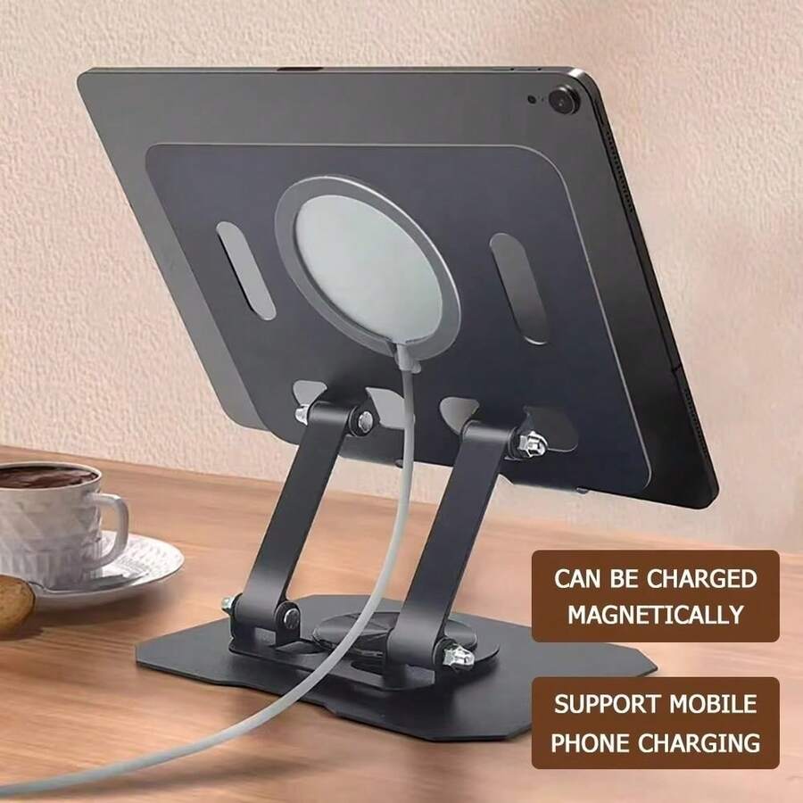 360°旋转平板电脑支架 可调节可折叠桌面支架 兼容4.7-12英寸Pro Air Mini笔记本电脑平板电脑 - 查看 1