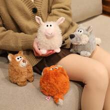 1个桌面玩偶，卡通森林动物造型，可爱狼、狐狸、棕熊图案，学习伙伴，减压玩偶，儿童生日/圣诞节/复活节/母亲节礼物 - 彩色 - 查看 8