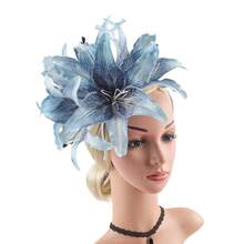 1Pc Flower Fascinators For Women Tea Party Floral Headband Church Kentucky Cocktail Derby Hats For Wedding Costume,Beach Clothing Outfits,Summer Accessories - Multicolor - View 5