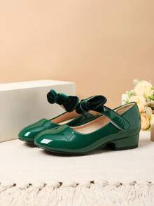1 Pair Fashionable Bow Decor Girls' Outdoor Shoes, Spring/Summer - Green - View 4