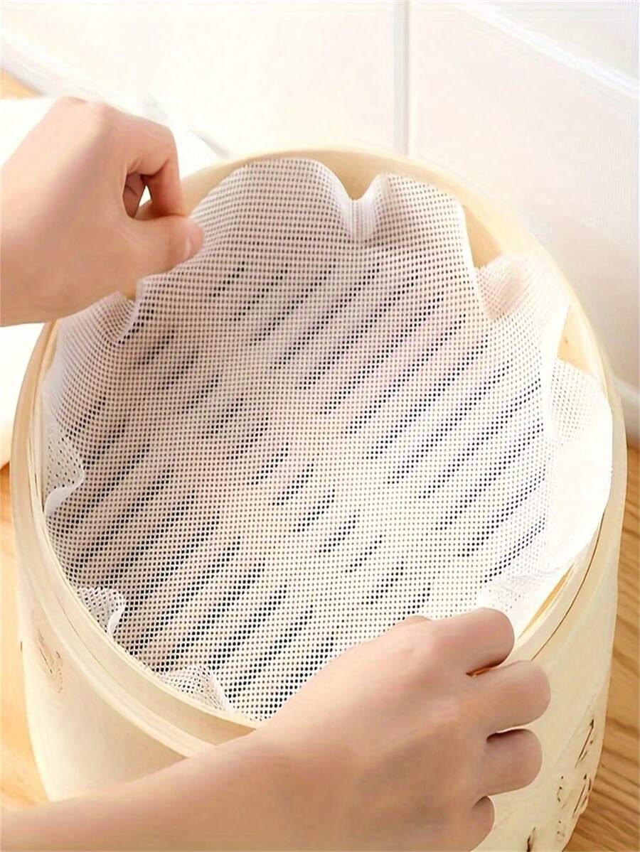 [10pcs Reusable Steaming Pads] 10pcs Reusable Non-Stick Silicone Steaming Mesh Pads | Easy-Clean Steamer Mat Set For Cooking - View 1