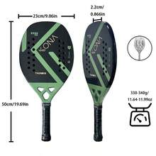 Raqueta de pádel de fibra de carbono 3K KONA | Núcleo de espuma EVA de superficie rugosa, alta calidad para entrenamiento profesional de adultos, adecuada para regalar en toda ocasión, nueva y popular en 2026 - Multicolor - Ver 7