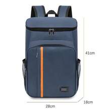 2pcs 20L Portable Insulated Lunch Bag, Each With Cooler Ice Pack, Food Container, Durable Waterproof Cooler Box, Thermal Ice Pack Box And Oxford Cloth Camping Dinner Backpack Cooler - Black - View 8
