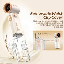 High-Speed Portable Handheld Fan, Stepless Speed Regulation, Digital Display, Mini Fan With Clip - Handheld - View 3