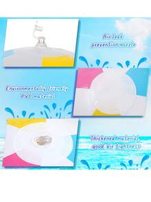 6/3pcs Inflatable Rainbow Beach Balls, Large Size Wholesale, Suitable For Pool Party, Adult Summer Pool Games, Beach Games, Hawaii Pool Party Favors - Color - View 4