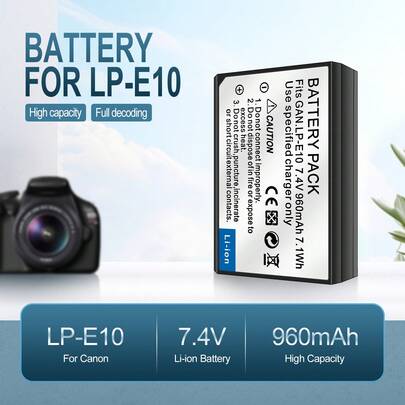 EDEKOY The LP-E10 Camera Battery Is Suitable For Jianeng EOS Rebel T3, T5, T6, T7, EOS Kiss X50, X70, X80, X90, EOS 1100D, 1200D, 1300D, 1500D, 3000D And Other Digital Cameras To Record Good Memories! Travel Hassle-Free And Fall In Love With It!