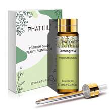 PHATOIL 1pc 10ml/0.33fl.Oz 附滴管精油，適用於手工皂與蠟燭製作、擴香機、加濕器、芳療、按摩、沐浴放鬆－薰衣草、茉莉、尤加利、香草、薄荷、檀香、乳香、甜橙、伊蘭伊蘭、檸檬、玫瑰、佛手柑 - 多樣化香型 - 查看 51