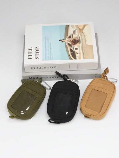 1pc Outdoor Travel Mini Wallet Card Holder, Multi-Function EDC Accessory Small Waist Pouch, Belt Style Coin Purse