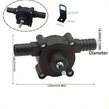 1 Set Manual Siphon Pump, No Battery Or Power Required. Portable Hand Pump For Quick Water And Oil Extraction. Comes With Connectors, Suitable For Gardening, Construction, Agriculture, RVs And Outdoor Camping. Can Be Used As Bucket Pump, Manual Water Pump And Liquid Transfer Pump. - Black - View 3