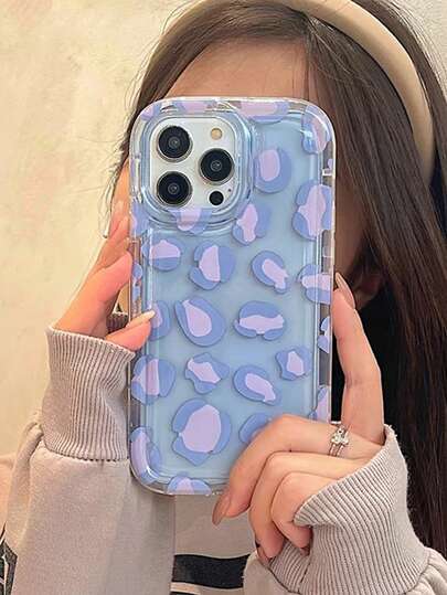 Funda de teléfono con estampado de leopardo morado y graffiti - Cojín de aire transparente a prueba de golpes apta para iPhone 17/17 Air/17 Pro/17 Pro Max, 16/16 Plus/16 Pro/16 Pro Max, 15/15 Plus/15 Pro/15 Pro Max, 14/14 Plus/14 Pro/14 Pro Max, 13/13 Pro/13 Pro Max, 12/12 Pro/12 Pro Max, 11/11 Pro Max, a prueba de polvo, de alto valor, popular
