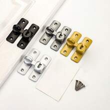 1pc No-Drill Push-Pull Door/Window Rectangular Flush Mount Sliding Door Lock Latch - A - View 5