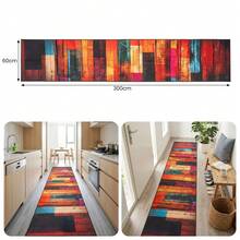 Carpet Runner Rug 60x300cm – Kitchen & Hallway Floor Runner With Cotton Pile, Modern Abstract Geometric Pattern For Entryway, Bedroom & Front Porch - color - Ver 2