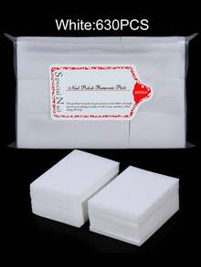 600片/盒 专业美甲卸甲湿巾 无绒棉片 凝胶清洁美甲棉片 无绒棉片 指甲清洁工具配件 - 彩色 - 查看 7