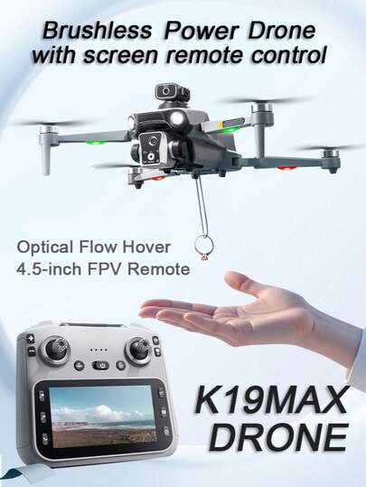 TOKQI 2026 New Dual Cameras Drone,Brushless Auto Return Drone With 4.5-Inch FPV Remote, Surround Shots,Smart Follow Shoot,Optical Flow Hover And Smart Obstacle Avoidance,Built-In Camera, Easy To Use Even For Beginners,The Perfect Gift For Beginners