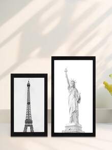 A3/A4/A5 Classic Photo Frame, Matte Black/White/Light Wood Grain, Multifunctional File & Photo Frame, Faux Wood - Multicolor - View 3