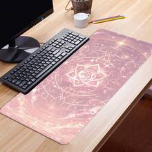 Tấm lót chuột lớn màu hồng phát sáng, thảm lót bàn chơi game, tấm lót bàn phím cỡ lớn, có thể giặt, đế cao su chống trượt, viền may chắc chắn, quà tặng là tấm lót chuột, tấm bảo vệ bàn làm việc, tấm lót học tập, nhiều kích cỡ, thảm lót bàn phím máy tính, tấm lót laptop, đồ dùng văn phòng, trang trí văn phòng. - Ánh sáng hồng - Xem 10