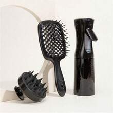 3 Stück Haarpflege-Set, inklusive Silikon-Kopfhautmassagegerät, Haarmist-Sprühflasche und Kamm, unisex - Feiner Nebel-Spray, kontinuierliches Sprühen, einfache Reinigung, geeignet für normalen Haartyp - Verschiedenfarbig - Übersicht 11