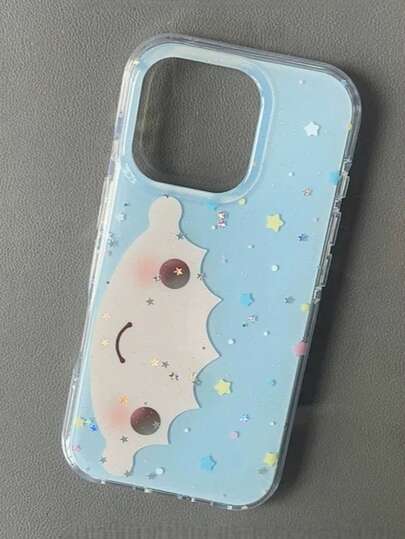 1pc Creative Pink Blue Star Doll Kawaii Couple Phone Case Compatible With Apple IPhone17 IPhone17Promax 16Plus 16Pro 16 15Promax 14Pro 15 14 13 12 11 Phone Covers, Perfect Practical Gift For Girls, Ideal For Holidays & Birthdays