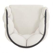 Living Room Chairs - Beige + Metal + Velvet + Set Of 2 - View 8