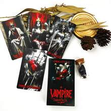 "The Vampire Tarot Deck: Elegant 78-Card Art Nouveau Tarot Deck,Unique And Retro Gothic Art Visuals,With Pdf-Guidebook. " - Black - View 3