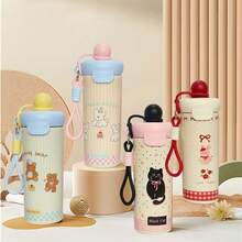 Durable 600ML Vacuum Cup High-Capacity Insulation Or Cooling Insulated Cup With Lifting Rope Thermal Mug For Office Workers - Multicolor - View 4