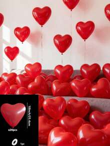 10-200 quả bóng bay cao su hình trái tim màu trắng, đỏ, hồng, xanh dương 10 inch, thích hợp để trang trí tiệc sinh nhật, trang trí ngày lễ tình nhân, cầu hôn, đính hôn, trang trí đám cưới, trang trí phòng, đạo cụ chụp ảnh ngoài trời - Đỏ + Trắng - Xem 27