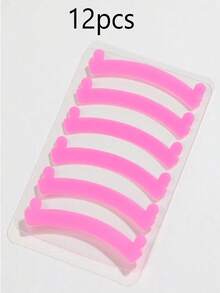 12片装可重复使用睫毛夹垫，柔软硅胶睫毛夹，睫毛卷翘工具 - 彩色 - 查看 10