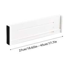 1 pieza Divisor de cajón expandible, Tabla de partición organizadora de cocina - Blanco - Ver 7