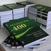 A4加厚400页薄脆笔记本，学生/考试用，横线，备忘录 - 彩色 - 查看 4