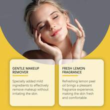 EELHOE Toallitas Desmaquillantes de Jengibre y Limón | Limpiadoras Faciales con Vitamina C | Removedor de Maquillaje Suave No Irrita | Para Todo Tipo de Piel | Cuidado Diario de la Piel,regalos para hombres y mujeres adecuados para San Valentín, Año Nuevo, cumpleaños, bodas y fiestas,skin care,cosmética,maquillaje,skincare,gloss,ofertas,Envío Gratis - Limpieza profunda - Ver 8