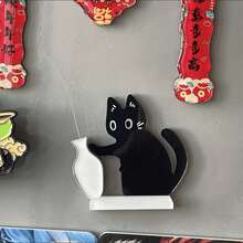3个亚克力猫咪冰箱贴，猫须和猫毛冰箱贴套装，猫须收纳架，宠物纪念装饰，猫毛纪念品，浴室装饰，厨房装饰，办公室装饰，房间装饰，桌面配件，送给爱猫人士的礼物 - 均碼 - 查看 11