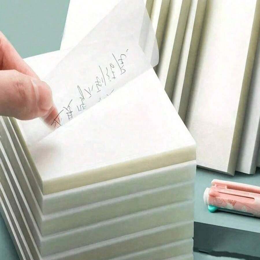 200pcs/150pcs Transparent Memo Pads, Waterproof Reusable Sticky Notes For Notebooks, Diaries, School & Office Supplies, Suitable For Note-Taking And Annotation In Books And Documents