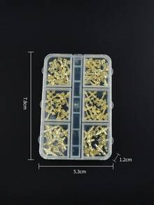 60 Classic European And American Style Luxury Cross Nail Art Decorations, 3 Styles To Mix And Match, Dark Gothic Style, 3D Minimalist And Versatile Nail Art Decorations, Y2K Retro Style Cross Nail Art Decorations, Suitable For Girls And Women's Nail Accessories And Nail Decorations. Nails - Multicolor - View 4