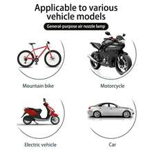 2 piezas de luz LED universal para neumáticos, estilo barra fluorescente, para tapas de válvulas de bicicleta, bicicleta de montaña y motocicleta. - Vistoso - Ver 5