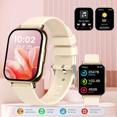 Reloj inteligente de Body de metal con pantalla completa de 1,83 pulgadas, compatible con teléfonos iOS y Android (llamada/marcación), múltiples modos deportivos/abundantes esferas de reloj/juegos integrados/control de voz por IA/reloj de fitness unisex