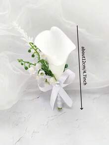 Bó hoa cầm tay giả, hoa loa kèn trắng, hoa cưới, phụ kiện chụp ảnh cưới, tiệc tùng, lễ kỷ niệm. - trắng - Xem 11