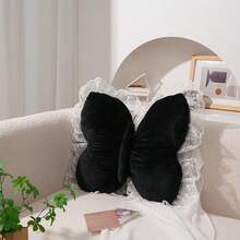 Decorative Lace Bow Throw Pillow, Soft & Cute, Suitable For Bed, Sofa And Bedroom, Essential Home Decor Cushion For Autumn/Winter, Perfect Gift For Birthday, Wedding And Giving To Family/Friends, Flannel Decorative Pillow, Ornament, Home Decor - one-size - View 16
