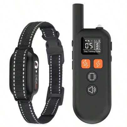 PaiPaitek Dogs Shock Collar With Remote -3300FT Dog Training Collar With Fashlight, IPX7 E Collar With Double Shock For Small Medium Large Dogs(5-150lbs)-4 Training Modes, Adjustable Strap, Rechargeable