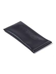 1 pieza Estuche portátil negro para gafas, bolsa de almacenamiento de gafas de cuero PU suave, funda protectora de gafas de moda, también adecuado para guardar auriculares, monedas, joyas, un regalo ideal para amigos, familiares, estudiantes, maestros y colegas - 1 pieza negro - Ver 7