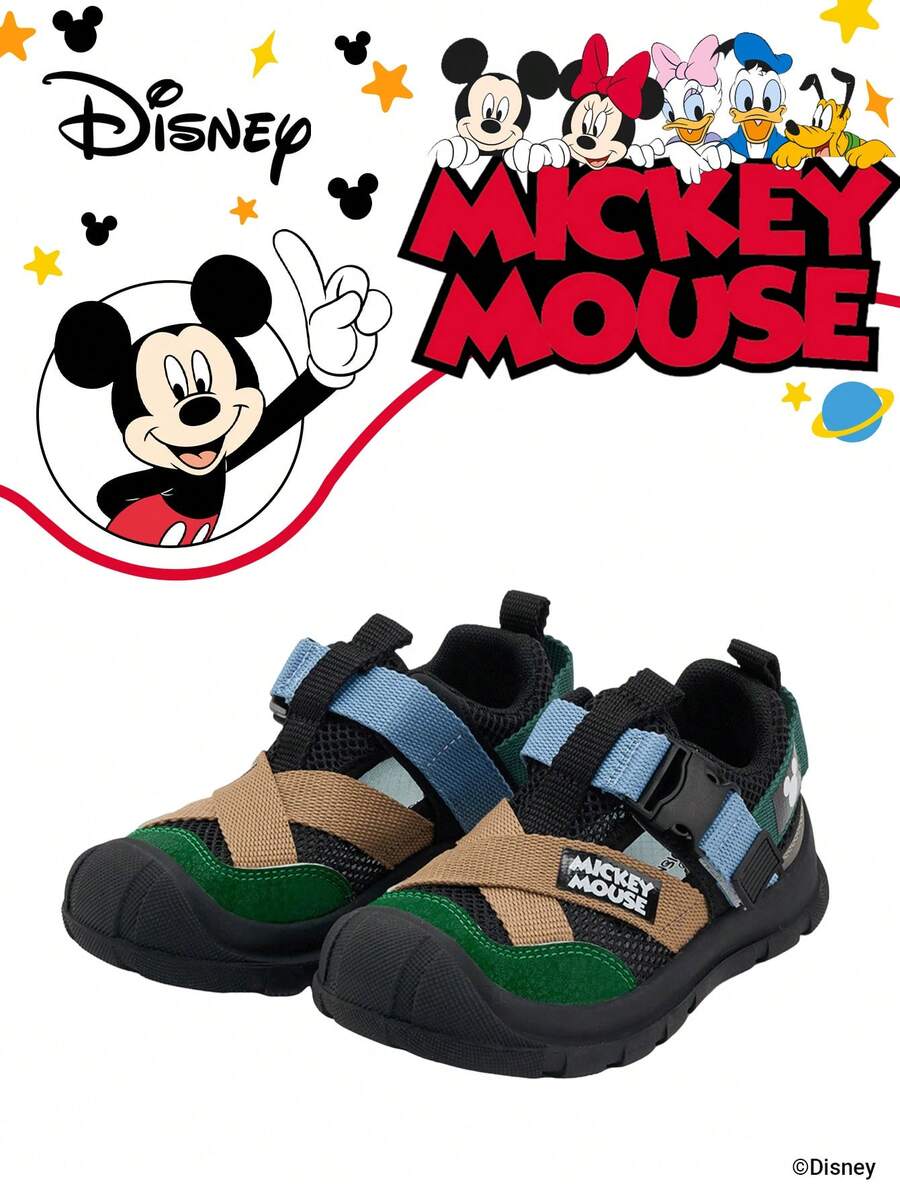 Mickey Mouse 1双正版授权儿童运动鞋，适合日常穿着、节日庆典、运动及户外活动。舒适、防滑、耐穿透气。（男童运动鞋、男童休闲鞋、儿童运动鞋、女童运动鞋、女童休闲鞋） - 黑色 - 查看 1