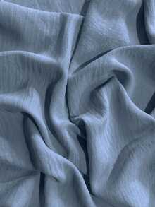 Men's Short-Sleeved Shirt With Mandarin Collar, Dunas Fabric - Shirt For Summer 2026 - Cool Shirt - Beachwear - 霧霾藍 - 查看 4