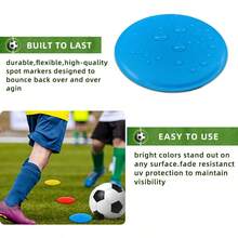 9 Inch Colored Poly Spot Marker 12 Pcs, Non - Slip Rubber Agility Markers Flat Field Cones Floor, Basketball Training Markers, Dance Practice And Drills With Flat Cones Points - TPE 4 Inch 12 Pcs - View 5