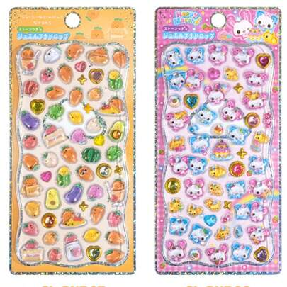 3D卡通贴纸 - 可爱的DIY装饰，适用于手机、电脑、平板电脑 - 色彩鲜艳，自粘，光滑表面，纸质材料，推荐用于玻璃表面，可爱贴纸，电脑装饰，生动设计，光滑表面